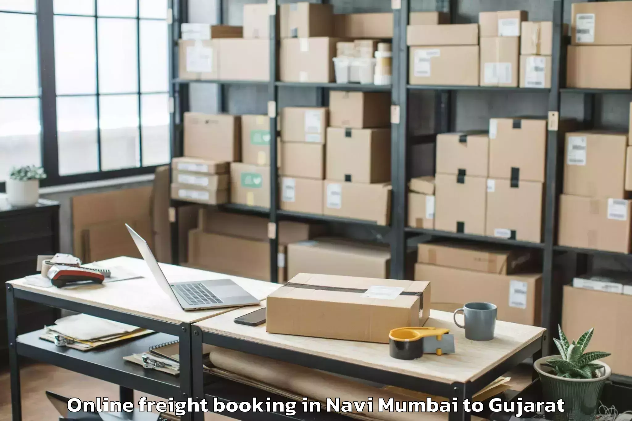 Affordable Navi Mumbai to Karamsad Online Freight Booking